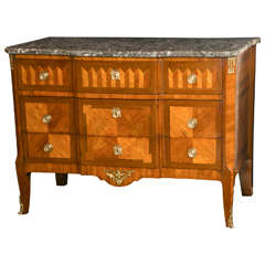 French Parquetry Inlaid Commode 2