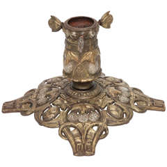 Antique Cast Iron Christmas Tree Stand of the Art Nouveau Period, German, circa 1910