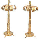 Pair of Gilt Palm Tree Lamps