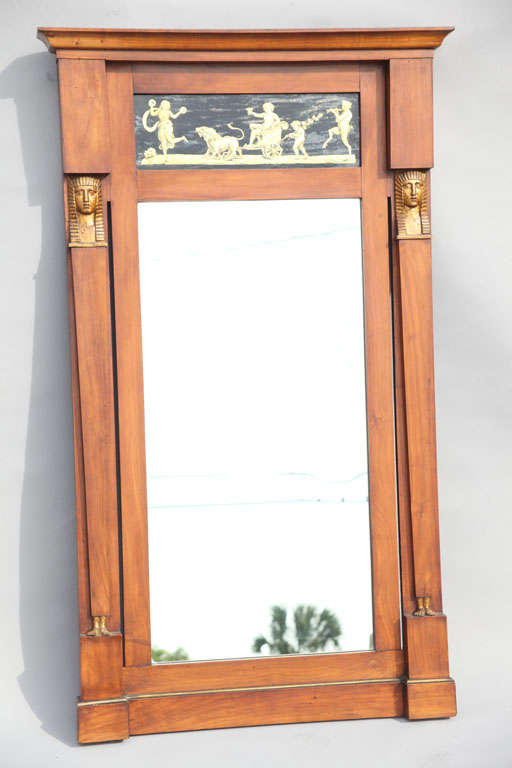 French Egyptian Revival Early 19th Century Regency Mirror For Sale