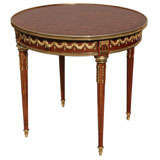 Antique Inlaid and Ormolated Center Table