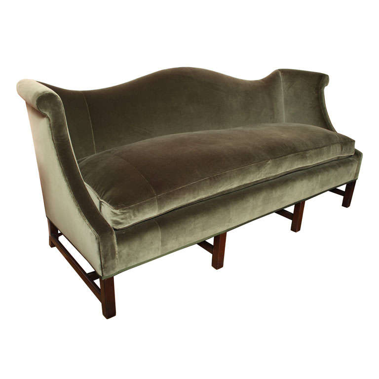 A Georgian Style Camelback Sofa