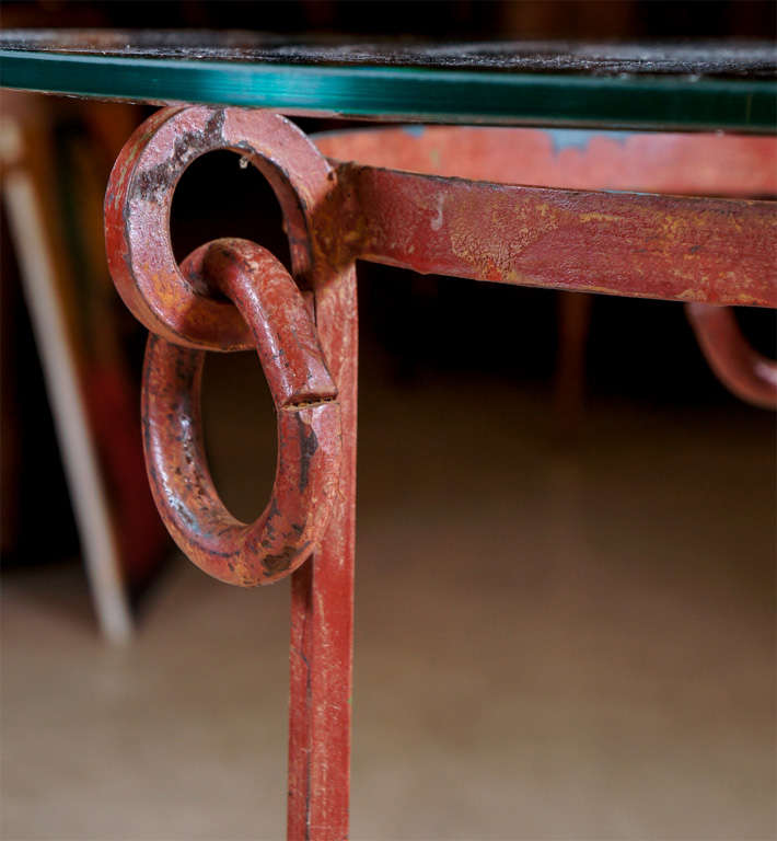 American Pair of Wrought Iron End Tables