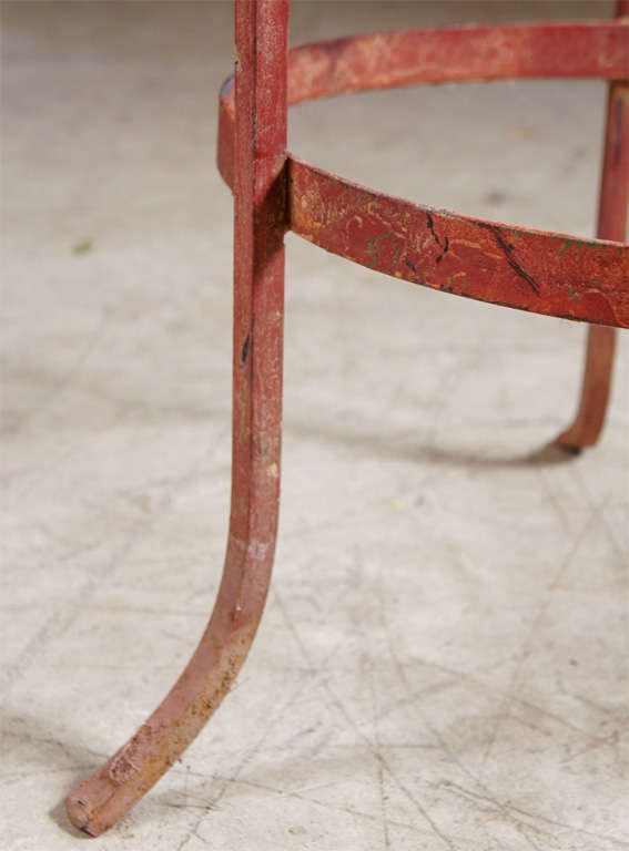 Pair of Wrought Iron End Tables In Good Condition In Hudson, NY