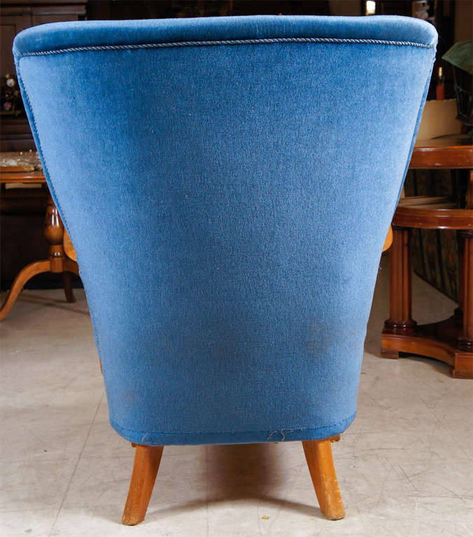 Mid-20th Century Blue Armchair by Alfred Christiansen