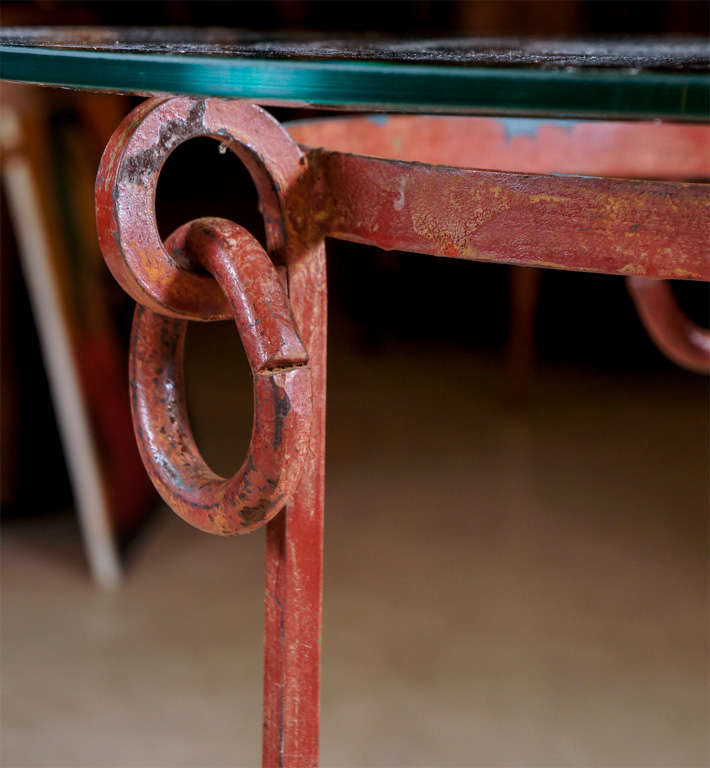 Pair of Wrought Iron End Tables For Sale at 1stdibs