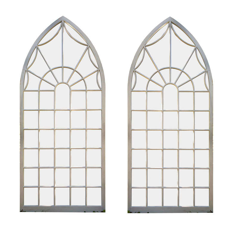 Pair of Gothic-style Arched Windows