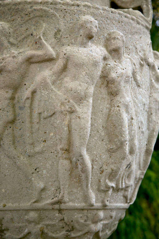 British Stone Garden Urn after Townley Vase