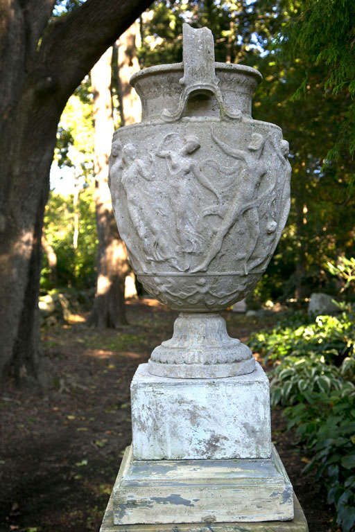 Composition Stone Garden Urn after Townley Vase