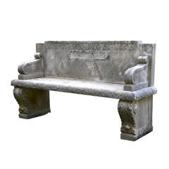 Classical Carved Marble Seat