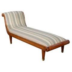 Ine Andre Arbus Inlaid Sycamore and Ebony Chaise, France