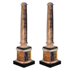 Very Fine Pair of Bluejohn and Marmo Negro Columns, England