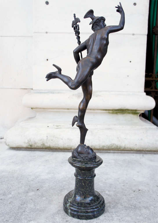 Italian Bronze Figure of Mercury After Giambologna