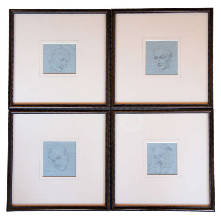 Set of Four Napoleonic Period Drawings For Sale