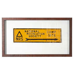 Vintage Camp Site Sign