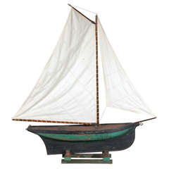 Antique Pond Boat on Stand