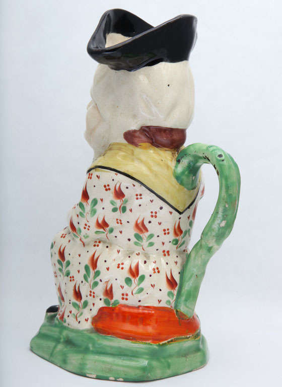 18th Century and Earlier A  Fine English Creamware Martha Gunn Toby Jug