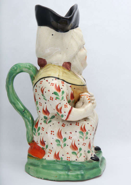A  Fine English Creamware Martha Gunn Toby Jug 1