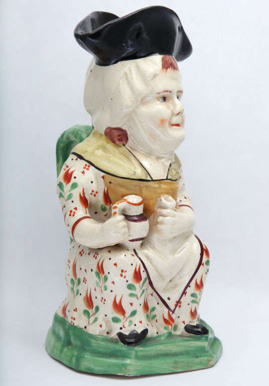 A  Fine English Creamware Martha Gunn Toby Jug 2