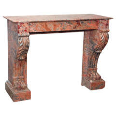 Fine French Restauration Carved Marble Mantle