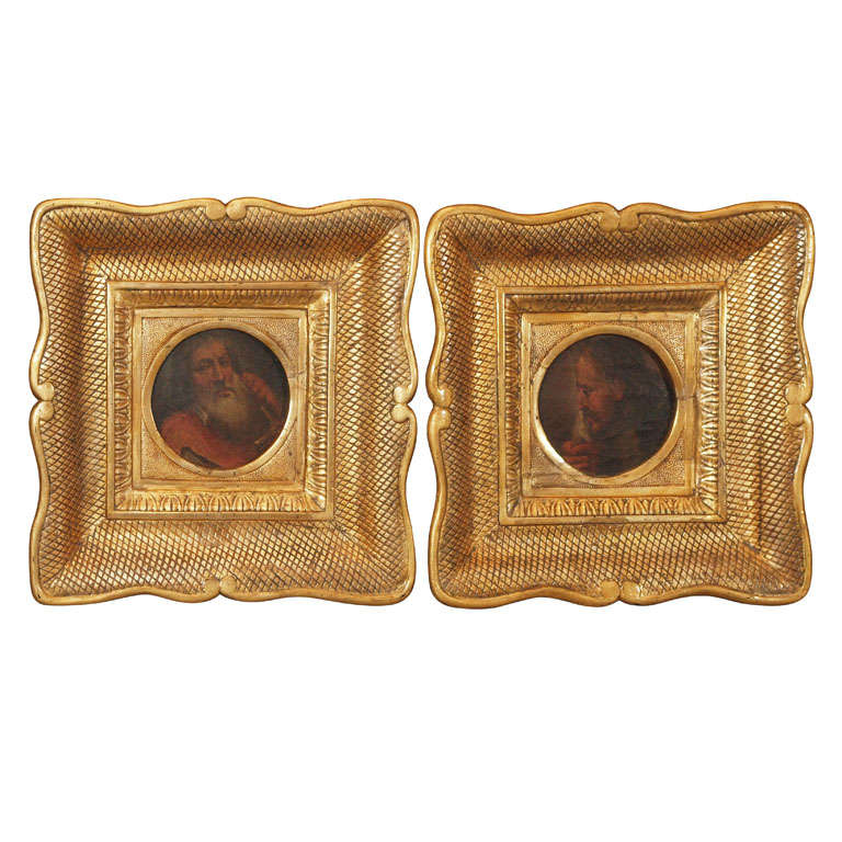 Pair of Italian Portraits For Sale