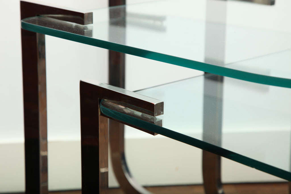 DIA Chrome And Glass Nesting Tables 1