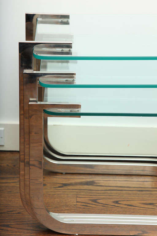 DIA Chrome And Glass Nesting Tables 2