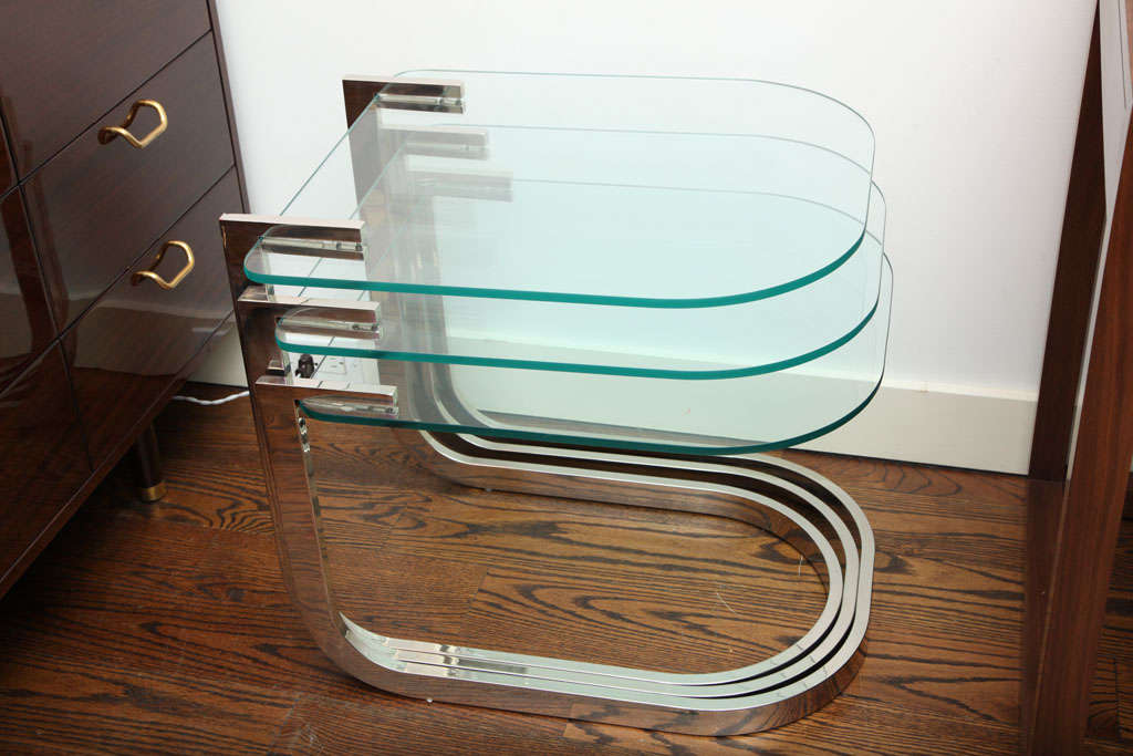 DIA Chrome And Glass Nesting Tables 4