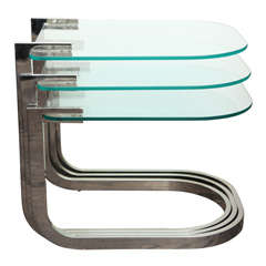DIA Chrome And Glass Nesting Tables