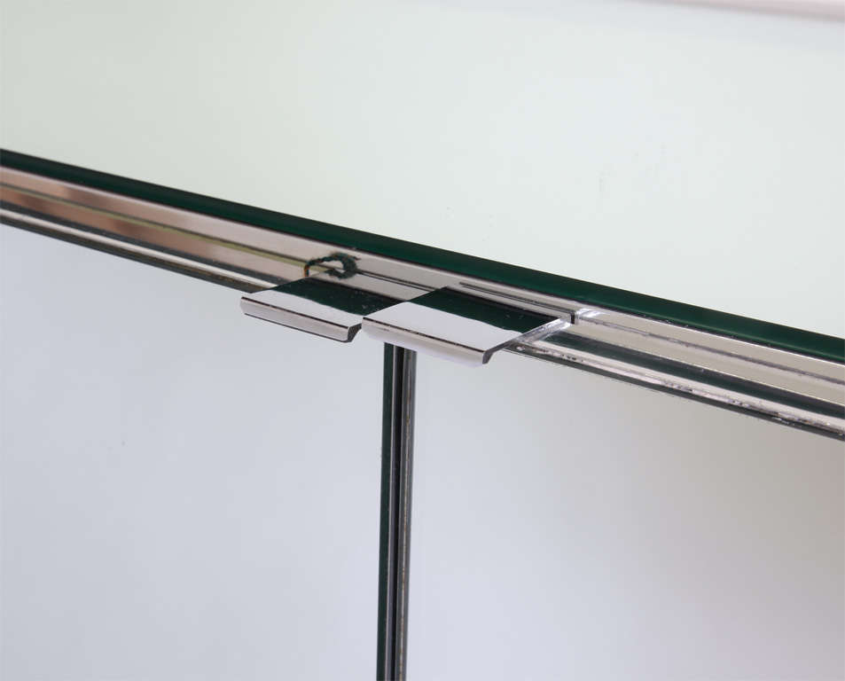 1970's Mirrored Pace Console In Good Condition In Dallas, TX