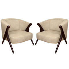 Pair of Sculptural Italian Chairs