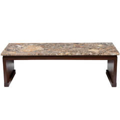 Low Table with Specimen Marble Top by Widdicomb