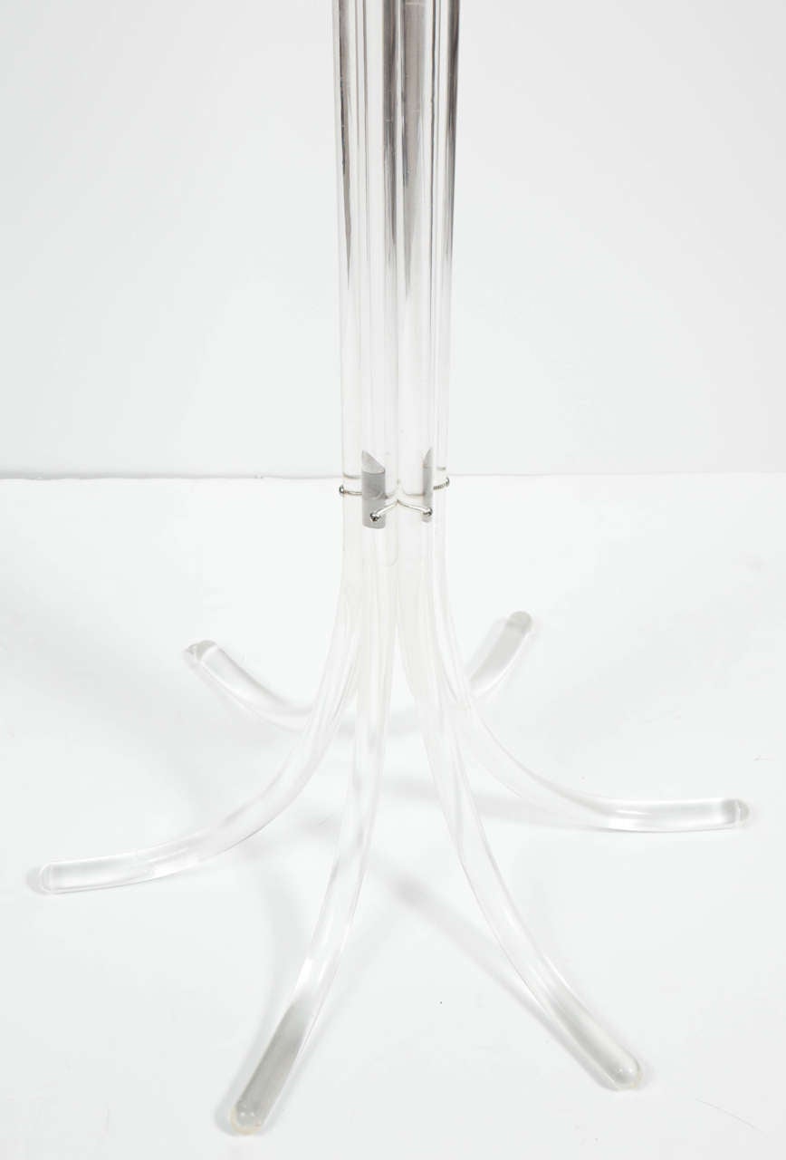 Mid-20th Century Lucite Coat Rack or Hall-Tree, Early 1960s