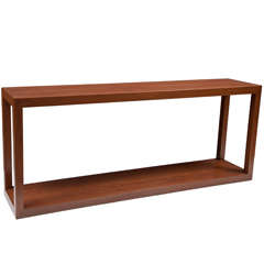 Parsons-Style Walnut Console Table