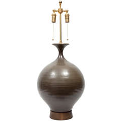 Hand-Thrown Stoneware Lamp