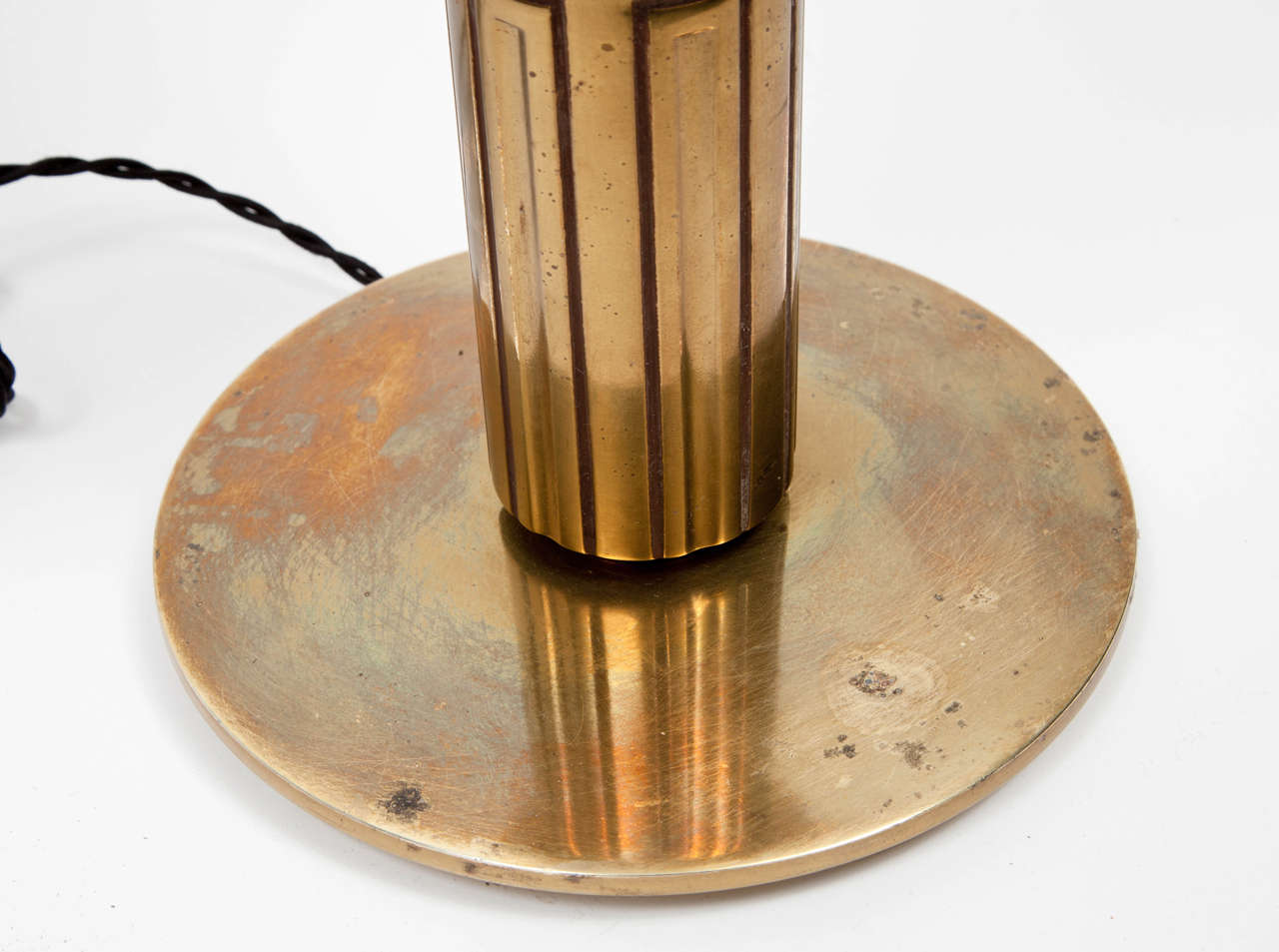 Stiffel Modernist White Ceramic and Brass Table Lamp 2