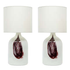 Rare Pair of Extra-Large Lamps by Michael Bang