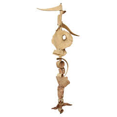 1970s Organic Surrealist Ceramic Wall Sculpture 9