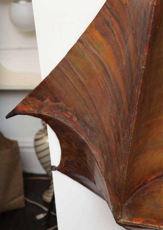 1970s Architectural Patinated Copper Wall Sculpture 2