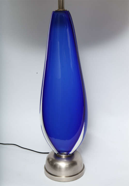 Mid-Century Modern Seguso Table Lamp Mid Century Modern Murano Art Glass 1950's For Sale