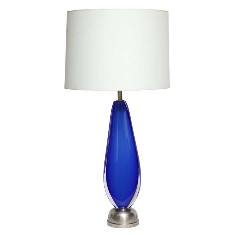 Seguso Table Lamp Mid Century Modern Murano Art Glass 1950's For Sale