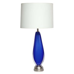 Seguso Table Lamp Mid Century Modern Murano Art Glass 1950's