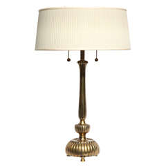Used A 1920's  Austrian patinated brass Art Deco Table Lamp