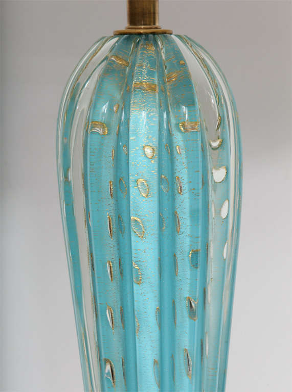 Mid-20th Century 1950s Italian Art Glass Table Lamp by Barbini