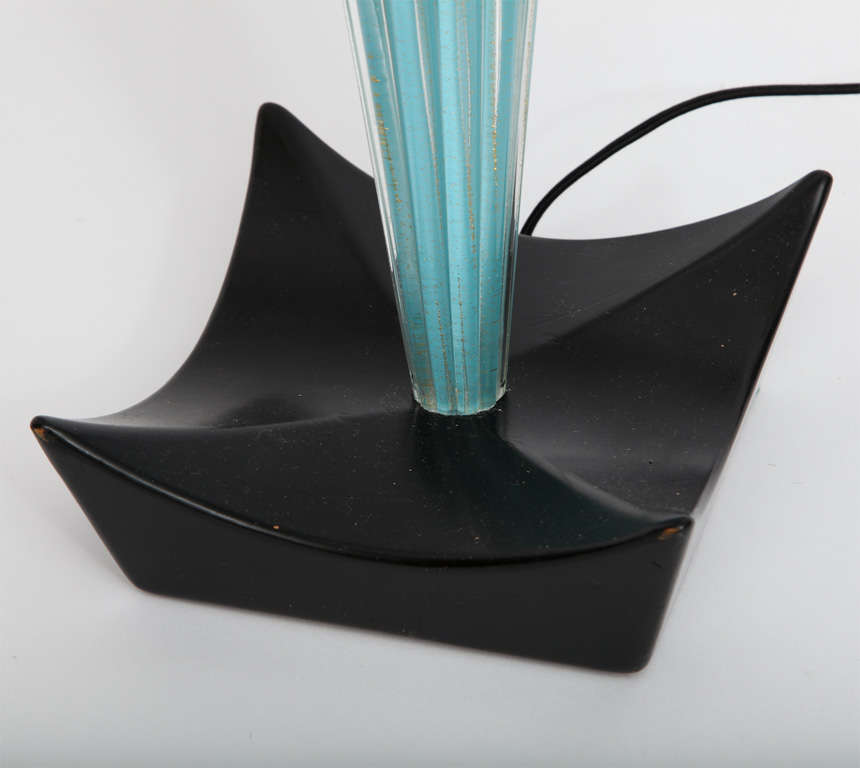 1950s Italian Art Glass Table Lamp by Barbini 1