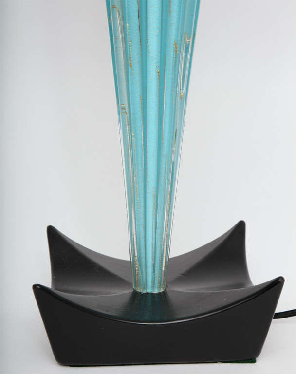 1950s Italian Art Glass Table Lamp by Barbini 4