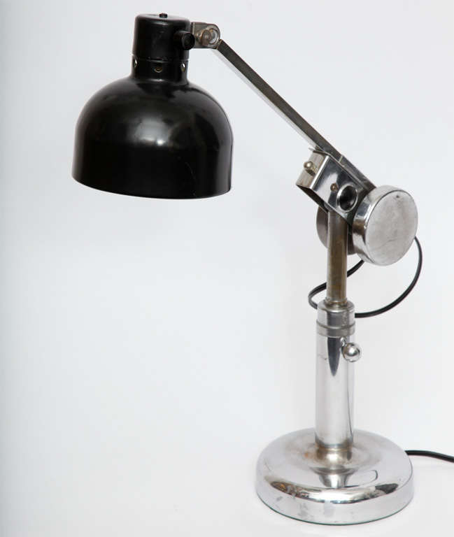 Metal Table Lamp Articulated France 1920's For Sale