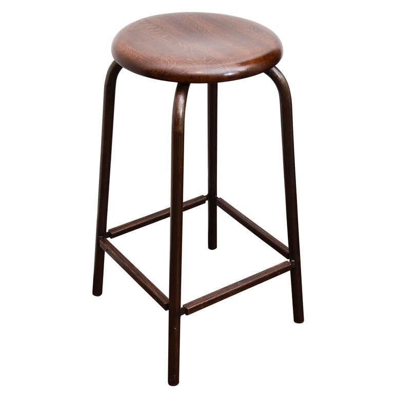 Natural Oak and Steel Buell Stool For Sale at 1stDibs buell stools