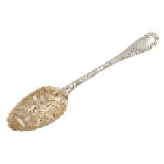 Rare Sterling Silver, Parcel-Gilt, Scottish Georgian Berry Spoon