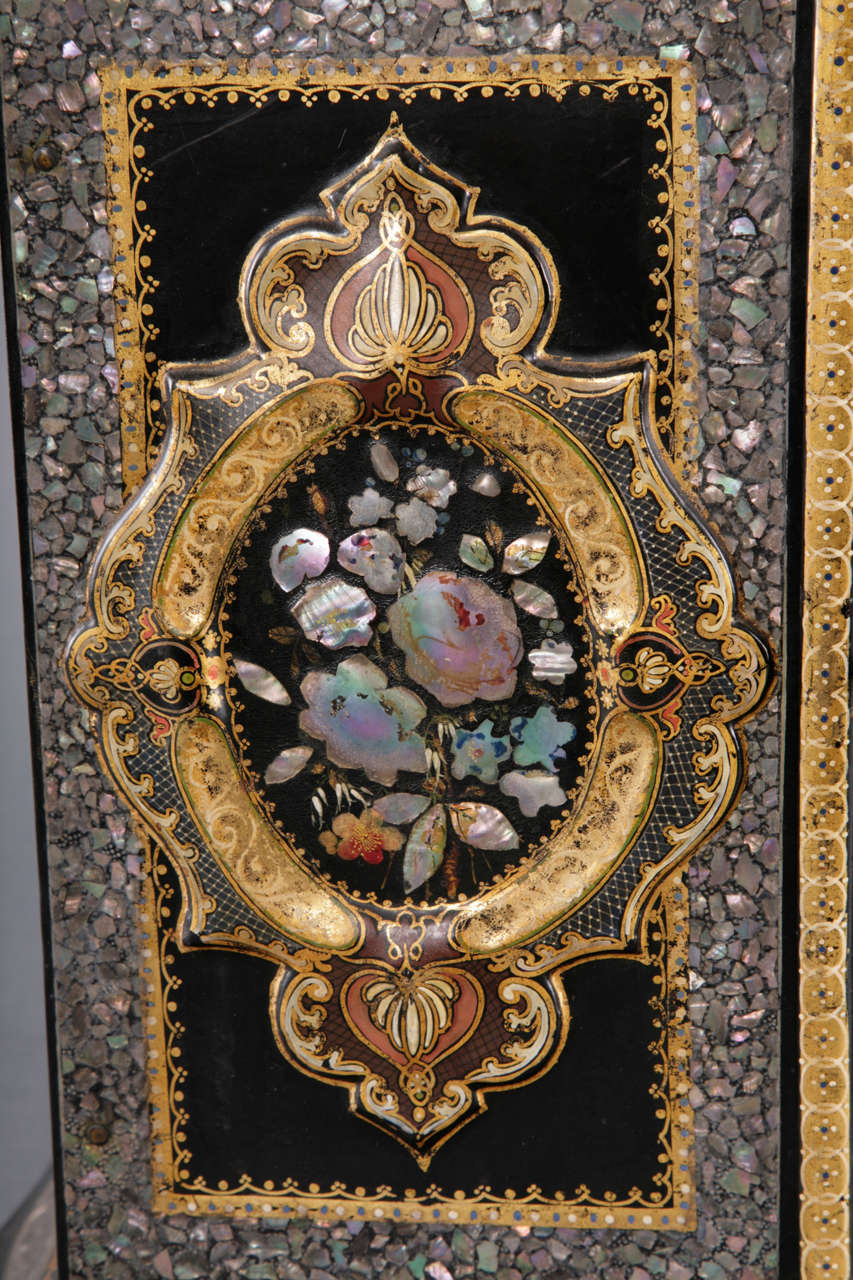 Papier-Mâché and Mother-of-Pearl Table Cabinet, circa 1860 4